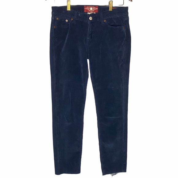 Lucky Brand Zoe Skinny Raw Hem Corduroy Pants - Picture 1 of 9